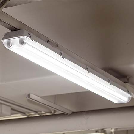 Retrofit T8 LED Tubes - 8ft length. Replaces fluorescent 8ft tube lights. Led Tube Lighting Ideas Ceilings, Shop Lighting Ideas, Uni Room Aesthetic, Tube London, Emergency House, Tube Lighting, Fluorescent Tube Light, Fluorescent Lights, Home Materials