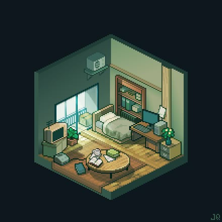 Inserido Isometric Pixel Art, How To Pixel Art, Isometric Rooms, Isometric Pixel, Room Comfy, Isometric Room, Comfy Room, 3d Pokemon, Science Design