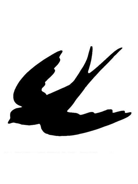 Free printable Swallow stencils and templates Swallow Silhouette Flying, Stencil Bird, Swallow Pattern, Swallow Silhouette, Swallow Template Free Printable, Stencil Outline, Swallow Template, Animal Stencils Printables Free, Printable Stencils