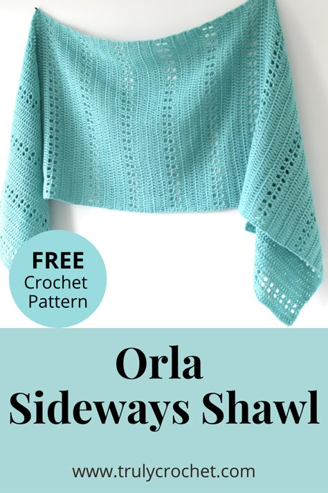 Sideways Shawl, Prayer Shawl Crochet Pattern, Prayer Shawl Patterns, Crochet Prayer Shawls, Crocheted Shawls, Crochet Shawl Patterns, Crochet Shawl Free, Crochet Wraps, Crocheted Shawl