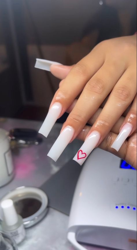 Tapered Square Nails, Acrylic Nail Set, Nails Coffin Short, Long Acrylic Nail Designs, Hard Nails, Girly Acrylic, White Acrylic Nails, Colored Acrylic Nails, Colored Acrylic