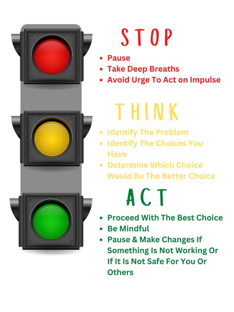 Emotional Regulation Middle School, Stop And Think Worksheet, Stop Think Go Activities, Stop Think Do Activities, Executive Functions Activities, Stop Think Act Self Control, Emotional Control Self Regulation, Stop Think Act Activities, Self Regulation Worksheets