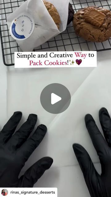 Arife Lamoulde Grant Road on Instagram: "Posted @withregram • @rinas_signature_desserts I just came across this adorable cookie packaging idea and had to give it a try! To my surprise, it was even easier than expected. ✨💖

This unique and attention-grabbing packaging is perfect for anyone wanting to make their cookies stand out. 💖

Give it a go and let me know your thoughts!✅

#baker #baking #cake #bakery #cakes #homemade #bakersofinstagram #cakesofinstagram #foodie #cakedecorating #food #dessert #chocolate #bake #homebaker #cupcakes #foodporn #birthdaycake #bread #yummy #cookies #instafood #cakestagram #foodphotography #delicious #pastry #desserts #love #birthday #sweet" Homemade Bakery Packaging, Cookies Box Packaging Ideas, Signature Desserts, Cups Packaging, Box Packaging Ideas, Homemade Bakery, Cookies Box, Cookie Stand, Packaging Idea