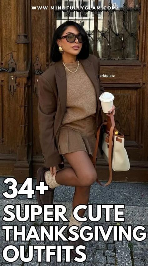 34 Super Chic Thanksgiving Outfits & Thanksgiving Outfit Ideas 2024 Womens Thanksgiving Outfit Ideas, Cute Thanksgiving Outfits For Women, Thanksgiving Outfit Casual, Thanks Giving Outfits, Thanksgiving Day Outfits, Family Dinner Outfit, Thanksgiving Dinner Outfit, La Outfit, Casual Thanksgiving Outfits