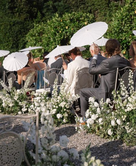 Parasol Wedding, Wedding Dress Boutique, June Bride, Umbrella Wedding, Wedding Dress Boutiques, English Wedding, Wedding 2025, Garden Party Wedding, Aisle Decor