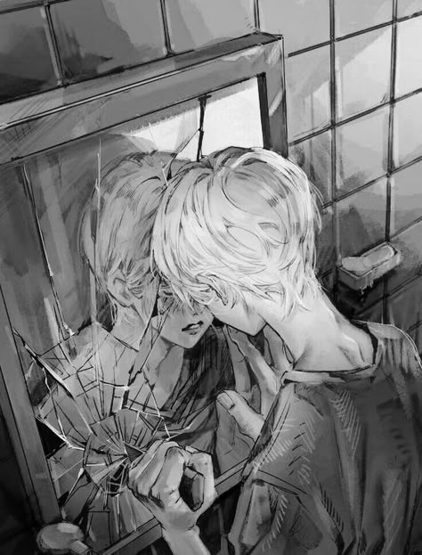 Broken Glass, Tokyo Revengers, The Mirror, Dark Art, Anime Boy, Art Inspo, Art Reference, Anime Art, Tokyo