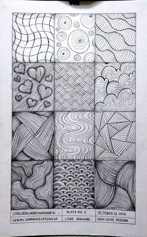 Basic Drawing Lines, Curvy Line Art Pattern, Patterns Drawing Simple, Line And Shape Art, Abstract Composition Design, Geometric Patterns Drawing, Zantangle Art, Basic Art Techniques, Geometric Shapes Drawing