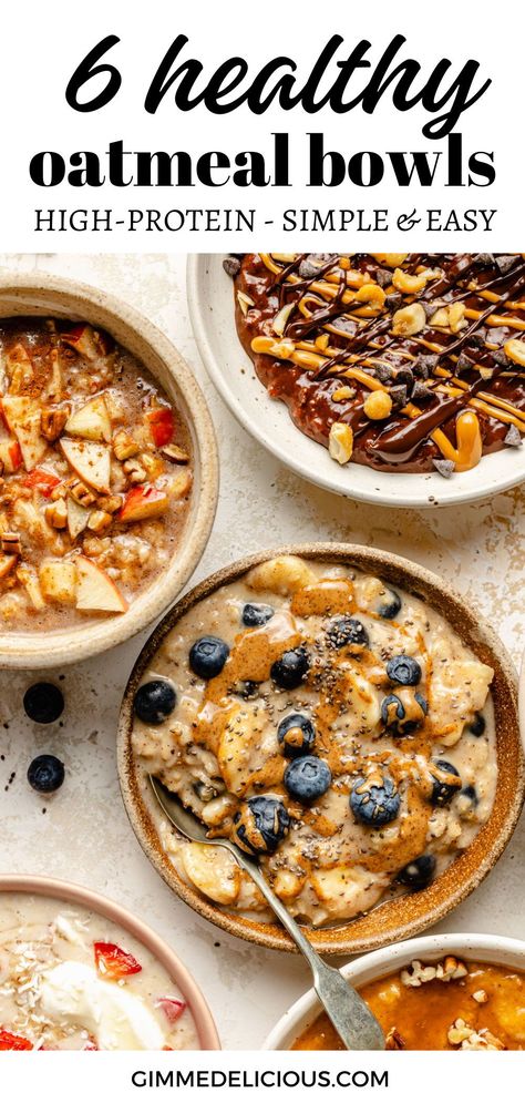 Morning Meals Healthy, Stovetop Protein Oatmeal, Hearty Oatmeal Recipes, Raw Oatmeal Recipes, Oatmeal From Rolled Oats, Healthy Breakfast High Protein Low Carb, Adding Protein To Oatmeal, How To Add Protein To Oatmeal, Oatmeal Healthy Recipes