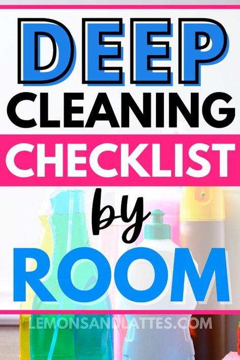 Deep Clean Home Checklist, Deep Cleaning Apartment Checklist, House Deep Cleaning Tips, Cleaning Checklists By Room, Home To Do List Clean House, Things To Deep Clean In Your House, Deep Cleaning New Apartment, Things To Clean In Your House, How To Clean Your Home