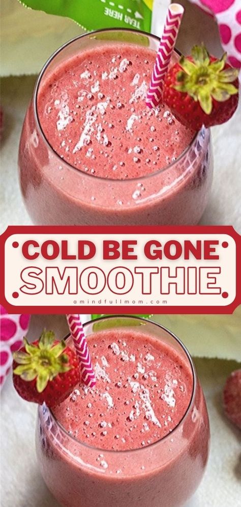 Cold Smoothie Remedy, Smoothies For A Cold, Boost Immune System Smoothie, Immune Building Smoothie, Cold Smoothie Recipes, Smoothie For Immune Boost, Healthy Immune Boosting Dinners, Immunity Boost Smoothie, Smoothies For Immune System