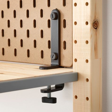 Ikea Pegboard, Shelf Hooks, Ikea Website, Ikea Family, Drilling Holes, Diy Desk, Peg Board, Ikea Hack, My New Room