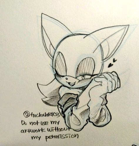 Rouge the Bat Rouge The Bat Sketch, How To Draw Rouge The Bat, Rouge The Bat Drawing, Rouge The Bat Fanart, Sonic Sketch, Sonic Design, Sonamy Comic, Characters References, Team Dark