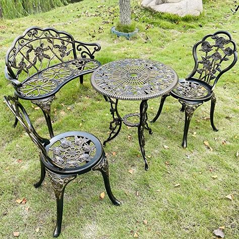 Uncovered Patio, Balcony Tables, Toadstool Fairy, Round Chairs, Whimsigoth Decor, Fairy Nature, Aluminium Garden Furniture, Balcony Table And Chairs, Carver Chair