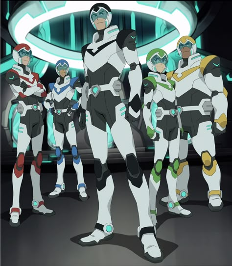 Shiro, Pidge, Hunk, Keith and Lance the Paladins of Voltron from Voltron Legendary Defender Voltron Armor Reference, Paladin Armor Voltron, Paladins Of Voltron, Voltron Paladins Together, Voltron Defender Of The Universe, Voltron Paladin Armor, Voltron Armor, Voltron Screenshots, Voltron Characters