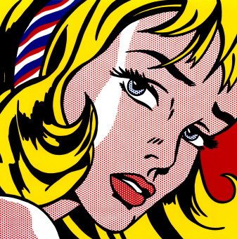 Really, I like everything by Roy Lichtenstein, but "Girl with Hair Ribbon" is definitely my favorite. Pop Art Lichtenstein, Pop Art Roy Lichtenstein, Andy Warhol Poster, Roy Lichtenstein Art, Pop Art Andy Warhol, Roy Lichtenstein Pop Art, Lichtenstein Pop Art, Portraits Pop Art, Pop Art Movement