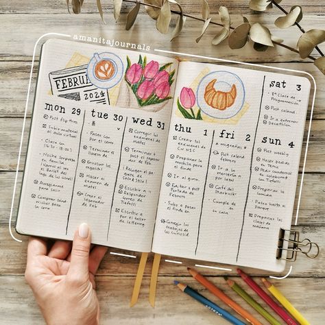 All Posts • Instagram Bujo Cute Ideas, Aesthetic Journaling Pages, Bullet Ideas Journal, Simple Bujo Weekly Spread, Zinnia Journal Ideas, Weekly Journal Spread, Bujo Ideas Page, Planner Inspo Aesthetic, Flower Scrapbook Ideas