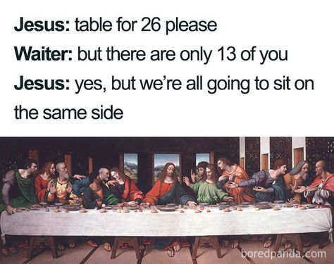 45 Christian Memes That Will Make You Laugh Regardless Of Your Religion Jesus Jokes, Bible Jokes, Jesus Meme, Funny Christian Jokes, Catholic Humor, Church Humor, Church Memes, Catholic Memes, Cool Memes