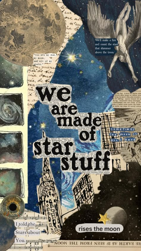 space #space #stars #aesthetic #blue #moon #galaxy #discover #foryou Galaxy Scrapbook Ideas, Space Themed Scrapbook, Yearbook Space Theme, Galaxy Journal Ideas, Space Journal Aesthetic, Space Scrapbook Ideas, Space Collage Wallpaper, Aesthetic Space Pictures, Celestial Scrapbook