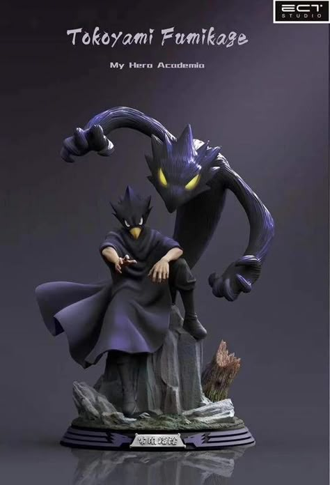 Dark Shadow Mha, Mha Figures, Tokoyami Boku No Hero, Figures Reference, Tokoyami Fumikage, Fumikage Tokoyami, Bird Room, Character Statue, Mha Characters