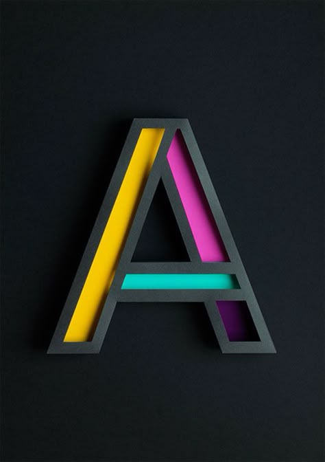 atype paper art 3d Tipografi, Mosaic Star, Typographie Logo, Inspiration Typographie, Tipografi 3d, 3d Alphabet, 3d Type, 타이포그래피 포스터 디자인, Typography Love