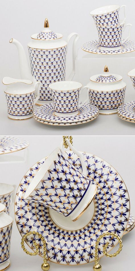 European Tea Set, Ralph Lauren Tea Set, Middle Eastern Tea Set, Lomonosov Porcelain, Tea Inspiration, Kitchen Decor Collections, Fine China Coffee Mugs, Russian Porcelain, Crockery Design