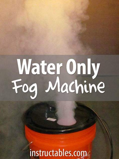 No dry ice or fog juice necessary. Just water! #party Halloween Dry Ice Ideas, How To Make Fog With Dry Ice, Diy Fog Juice, Dry Ice Fog Machine, Homemade Fog Machine Juice, Homemade Fog Machine, Halloween Fog Machine Ideas, Haunted Campsite Ideas, How To Make Dry Ice