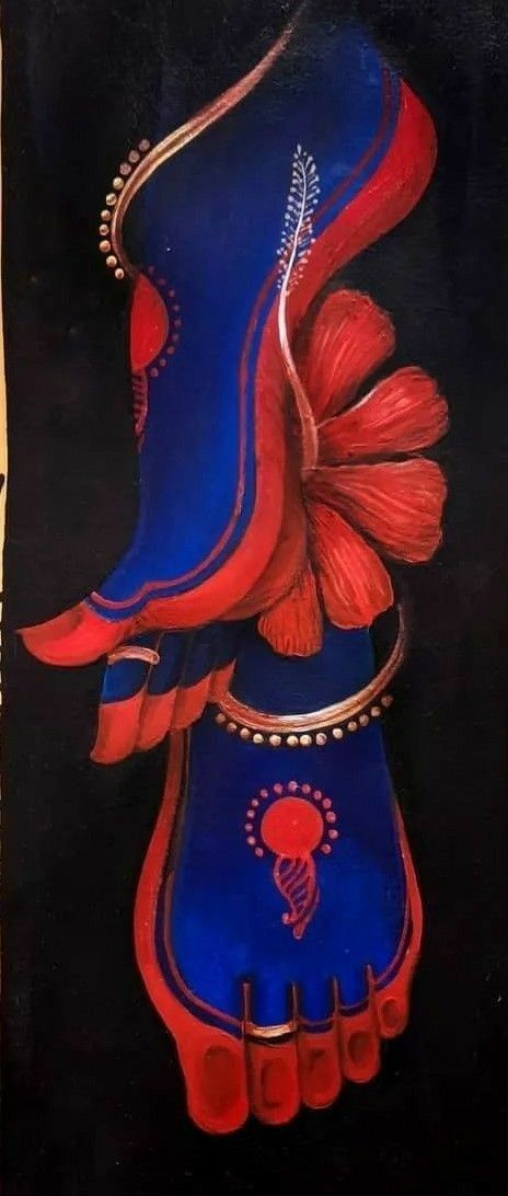 Mahakali Rangoli Design, Indian Flower Painting, Kali Ma Rangoli, Kaali Maa Drawing, Maa Kali Rangoli Design, Kali Maa Rangoli Design, Devi Painting Art, Durgamata Drawing, Navratri Devi Drawing