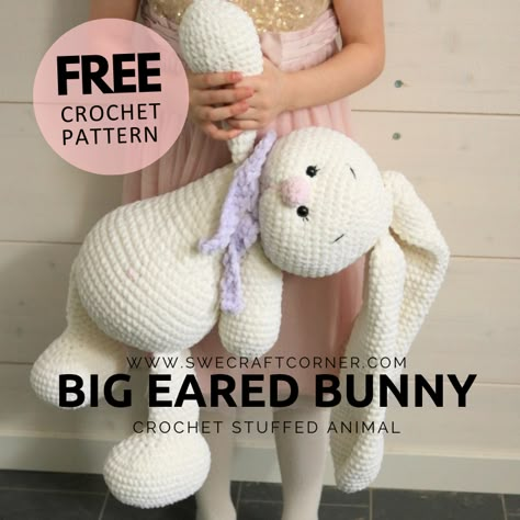 FREE crochet pattern – Baby lovey, Pig | Swecraftcorner Crochet Rabbit Free Pattern, Crazy Patterns, Crochet Teddy Bear Pattern, Crochet Bunny Pattern, Easter Crochet Patterns, Crochet Easter, Crochet Rabbit, Crochet Animals Free Patterns, Crochet Teddy Bear