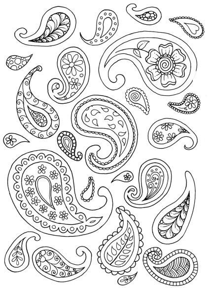 Paisley Drawing, Paisley Coloring Pages, Paisley Doodle, Paisley Tattoo, Handpoke Tattoo, Muster Tattoos, Coloring Books For Adults, Paisley Art, Books For Adults