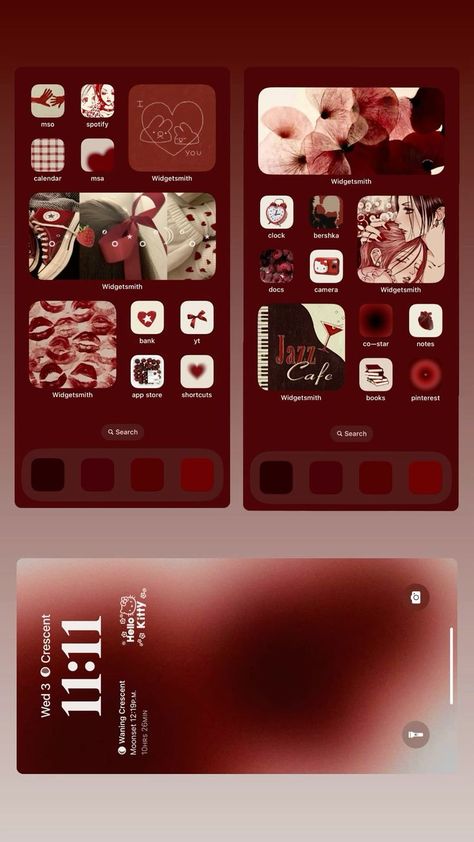 Layout Homescreen Ideas, Iphone Layout Homescreen Ideas, Hello 11, Iphone Layout Homescreen, Layout Homescreen, Gaming System, Nana Osaki, Red Theme, Emoji Stickers