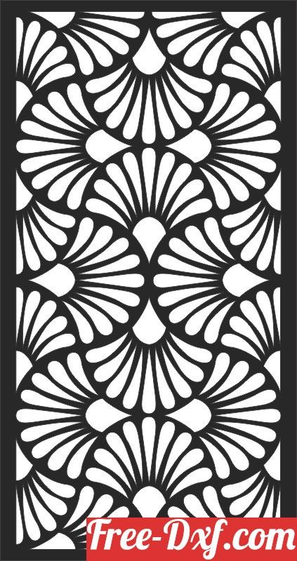 decorative panel wall separator door pattern oKUTR High quality free Dxf files, Svg, Cdr and Ai Ready to cut for laser Cnc plasma and Download Instantly Doors, Windows, Panel Wall Separator, Door Pattern, Dxf Files Cnc, Jaali Design, Laser Cut Decor, Free Dxf Files, Geometric Pattern Art, Flower Panels, Cnc Design