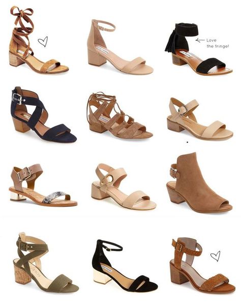 Say hello to your new favorite summer shoe trend: low block-heeled sandals. Click through for the details. | glitterinc.com | @glitterinc Sandals Glitter, Summer Shoes Trends, Low Block Heel Sandal, Shoe Trend, Summer Shoe, Sandals Outfit, Low Block Heels, Heels Sandals, Winter Shoes