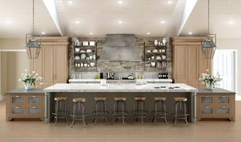 Kitchen Island Dimensions, Kitchen With Long Island, Kitchen Island With Stove, Kitchen Island Bench, Custom Kitchen Island, Long Kitchen, Kitchen Island With Seating, Best Kitchen Designs, Island With Seating