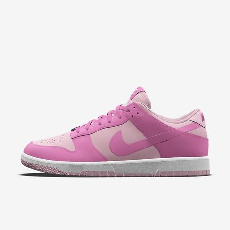 Nike Dunk Low Unlocked By You Custom Shoes. Nike.com Custom Dunks, Nursing Sneakers, Custom Shoes Nike, Low Dunks, Womens High Top Shoes, Customized Shoes, Girls Gift Guide, Pink Preppy, Cute Nike