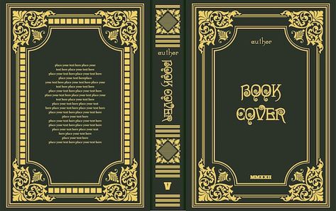 Leather Book Cover Design, Royal Book Cover, Medieval Book Cover, Aesthetic Book Cover, Book Back Cover, Book Campaign, Aesthetic Frames, Books Vector, Ornate Books