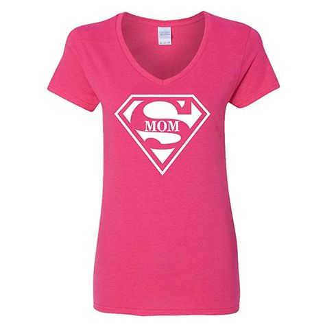 Amazon.com: Super Mom V-Neck T-Shirt Womens Supergirl Superman Superwoman Movie Girl Mother (Heliconia,Medium): Clothing Superman And Superwoman, Superhero Tshirt, Iron Man Cosplay, Supergirl Superman, Superhero Cosplay, Superhero Shirt, Marvel Tshirt, Marvel Cosplay, Compression Shirt