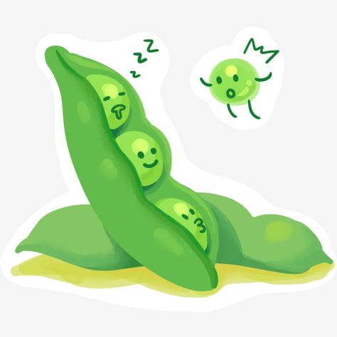 Bean Illustration Cute, Edamame Illustration, Beans Drawing, Bean Drawing, Beans Illustration, Bean Illustration, Sauce Design, Bean Cartoon, Simple Stickers