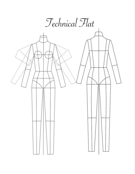 Technical Fashion Drawing, Mannequin Drawing, Fashion Construction, Gift Bag Templates, Technical Flats, Fashion Figure Templates, Body Template, Fashion Vector, Flat Drawings