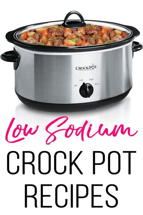 Discover four delicious and healthy low sodium crock pot recipes perfect for any meal. These easy slow cooker dishes are flavorful without the extra salt, making them ideal for those looking to maintain a heart-healthy diet. Try these simple and quick recipes to enjoy wholesome meals with minimal effort. Healthy and Tasty Low Sodium Crock Pot Recipes for families. Low Sodium Crock Pot Dinners Low Sodium Family Dinner, Crockpot Meals Low Sodium, Good Low Sodium Meals, Dash Diet Recipes Crockpot, Tasty Low Sodium Recipes, Low Salt Crockpot Recipes, Dash Diet Crock Pot Meals, Low Sodium Chicken Instant Pot Recipes, Kidney Friendly Crock Pot Recipes