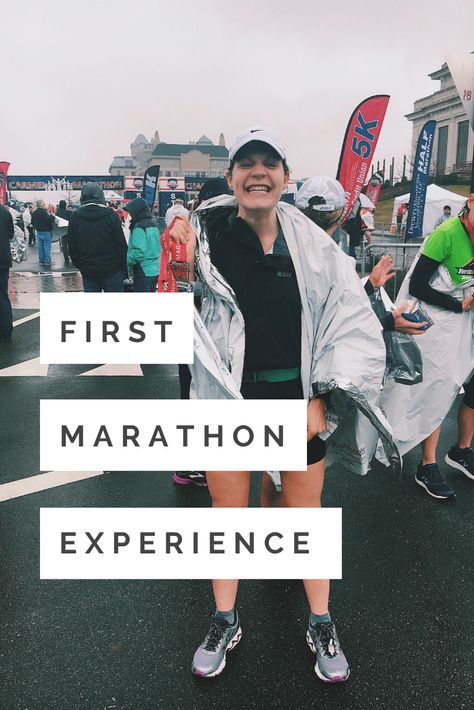 This post includes all of the details about my first marathon experience, including the decision, training, the race, and post-race! First Marathon, Running Belt, Marathon Running, Marathon Training, Workout Tips, Running Workouts, Half Marathon, How To Run Faster, Race Day