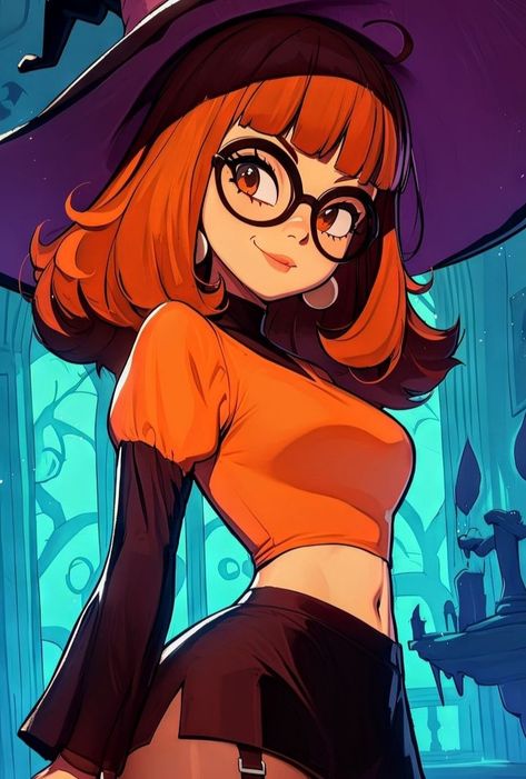 Velma Fanart, Velma Daphne, Barbie Halloween Costume, Scooby Doo Images, Barbie Halloween, Velma Dinkley, Chun Li, Moon Child, Pretty Art