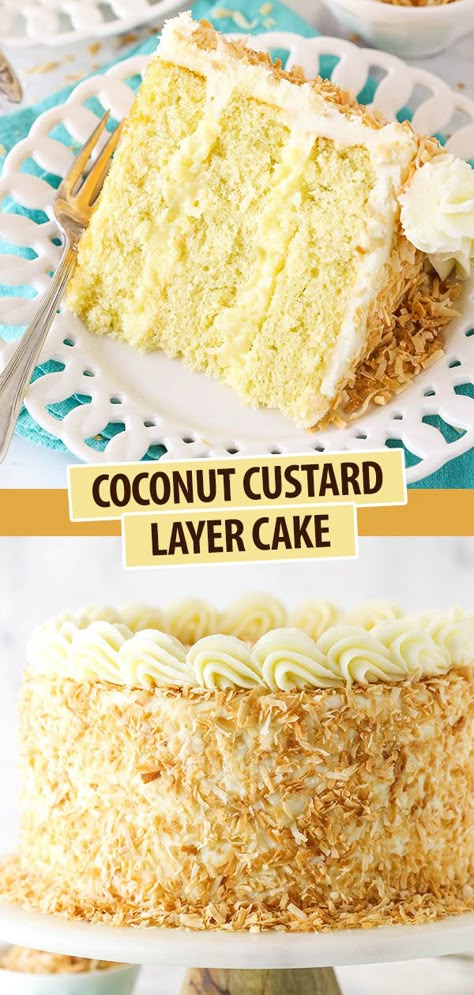 Coconut Custard Cake Filling, Martha Stewart Coconut Cloud Cake, Coconut Cream Custard, Life Love And Sugar Recipes, Layered Coconut Cake, Coconut Cream Filling For Cake, Coconut Cream Cake Filling, Coconut Cake Filling Recipes, Coconut Filling For Cake