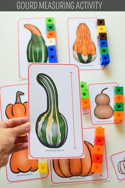 Autumn Preschool, Fall Math Activities, Thanksgiving Activities Preschool, Kindergarten Units, Measurement Activities, Fall Preschool Activities, Pumpkin Activities, Thanksgiving Math, Fall Math