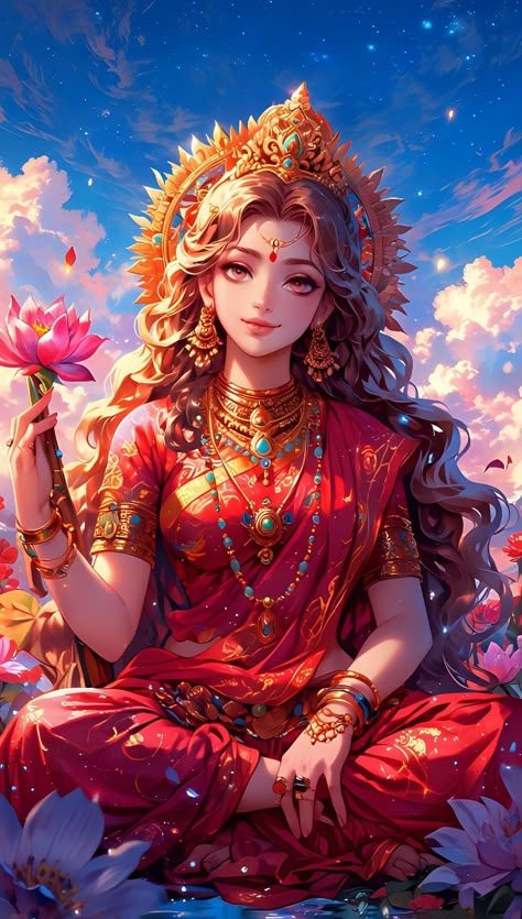 Laxmi Mata Drawing, Krishna Gif, Deadpool Wallpaper, Shiva Lord Wallpapers, Goddess Artwork, Hinduism Art, Shiva Art, Durga Maa, Old Dresses