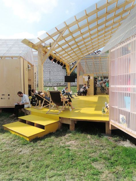 Temporary Architecture, Module Design, Culture Festival, Outdoor Pavilion, Temporary Structures, Jewish Culture, Luxury Furniture Brands, Casa Container, Urban Furniture