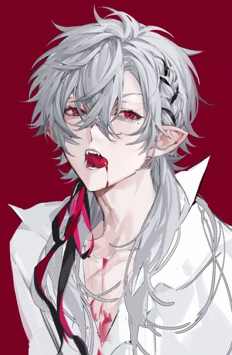 Vampire Boy, Boy Illustration, Vampire Art, Boy Character, 영감을 주는 캐릭터, Red Eyes, Boy Art, Art Inspiration Drawing