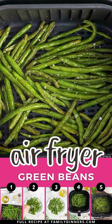 Cooking Fresh Green Beans In Air Fryer, Air Dry Green Beans, Green Beans In Air Fryer Recipe, How To Cook Green Beans In Air Fryer, Fresh Cooked Green Beans, French Beans Air Fryer, Green Bean In Air Fryer, Air Fryer Carrots And Green Beans, Fresh Green Beans In Air Fryer