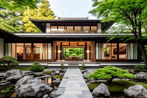 Japan Architecture Traditional, Japanese Modern House Design, Traditional Japanese Mansion, Asian Houses, Japanese House Exterior, Japanese Mansion, Kyoto House, Japanese Exterior, Modern Japanese Homes