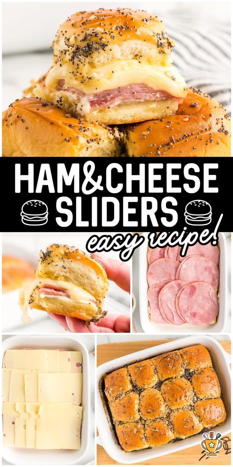 Sliders Recipes Hawaiian Rolls, Gameday Food, Superbowl Recipes, Easy Slider Recipes, Ham Cheese Sliders, Ham And Cheese Sliders, Homemade Ham, Cheese Sliders, Honey Baked Ham