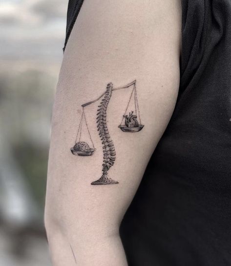 Libra Tattoo Ideas Unique, Libra Tattoo Ideas For Women, Libra Tattoo Ideas, Tricep Tattoo, Law Tattoo, Tricep Tattoos, Inner Bicep Tattoo, Tattoo Ideas Unique, Libra Tattoo